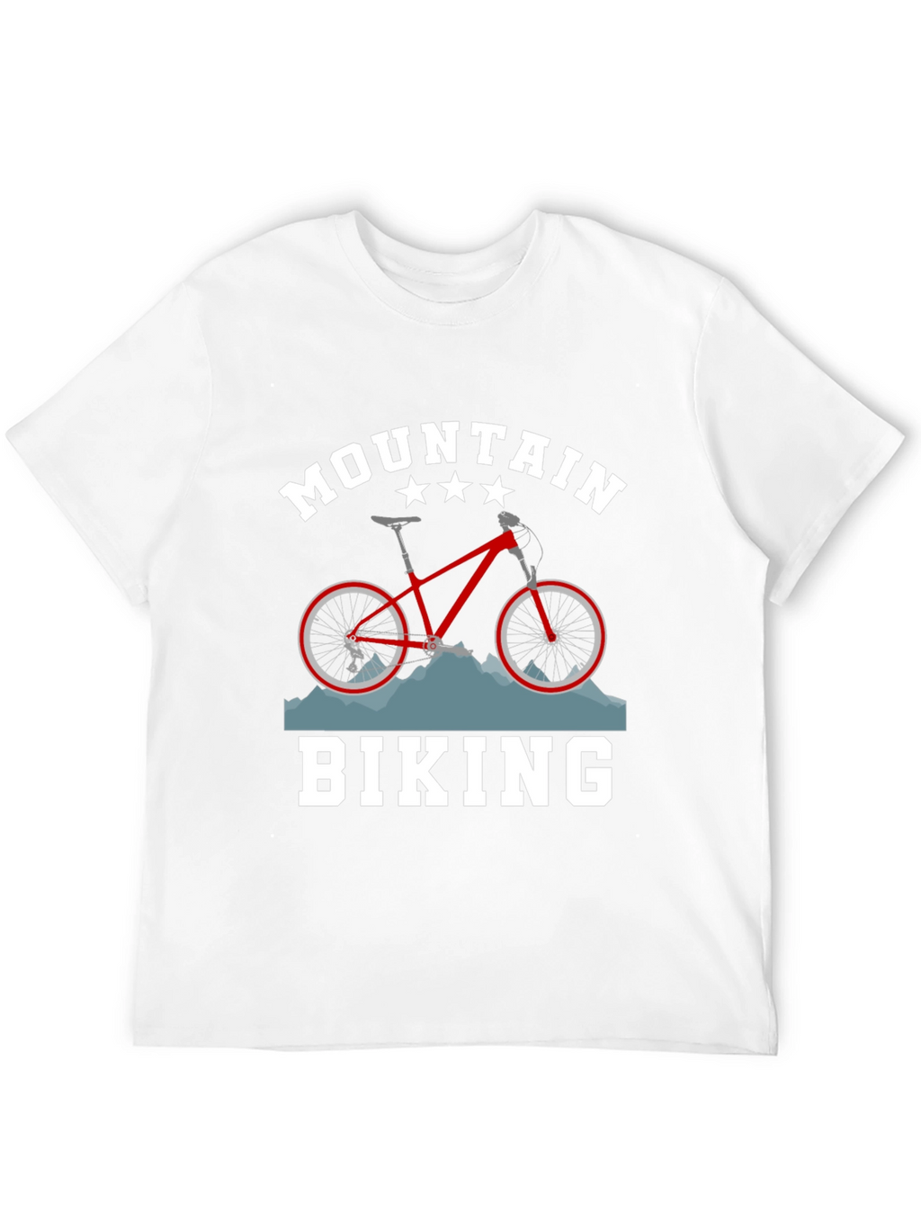 Mountain Biking Graphic T-Shirt - Black