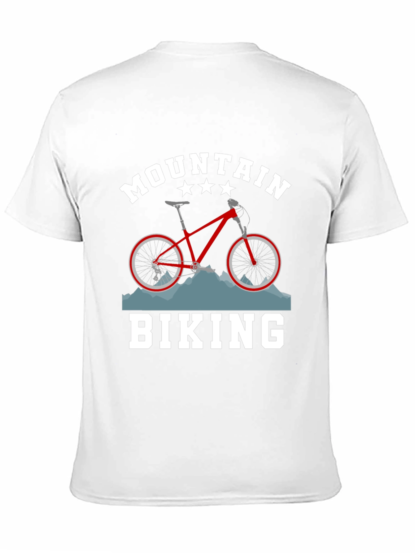 Mountain Biking Graphic T-Shirt - Black