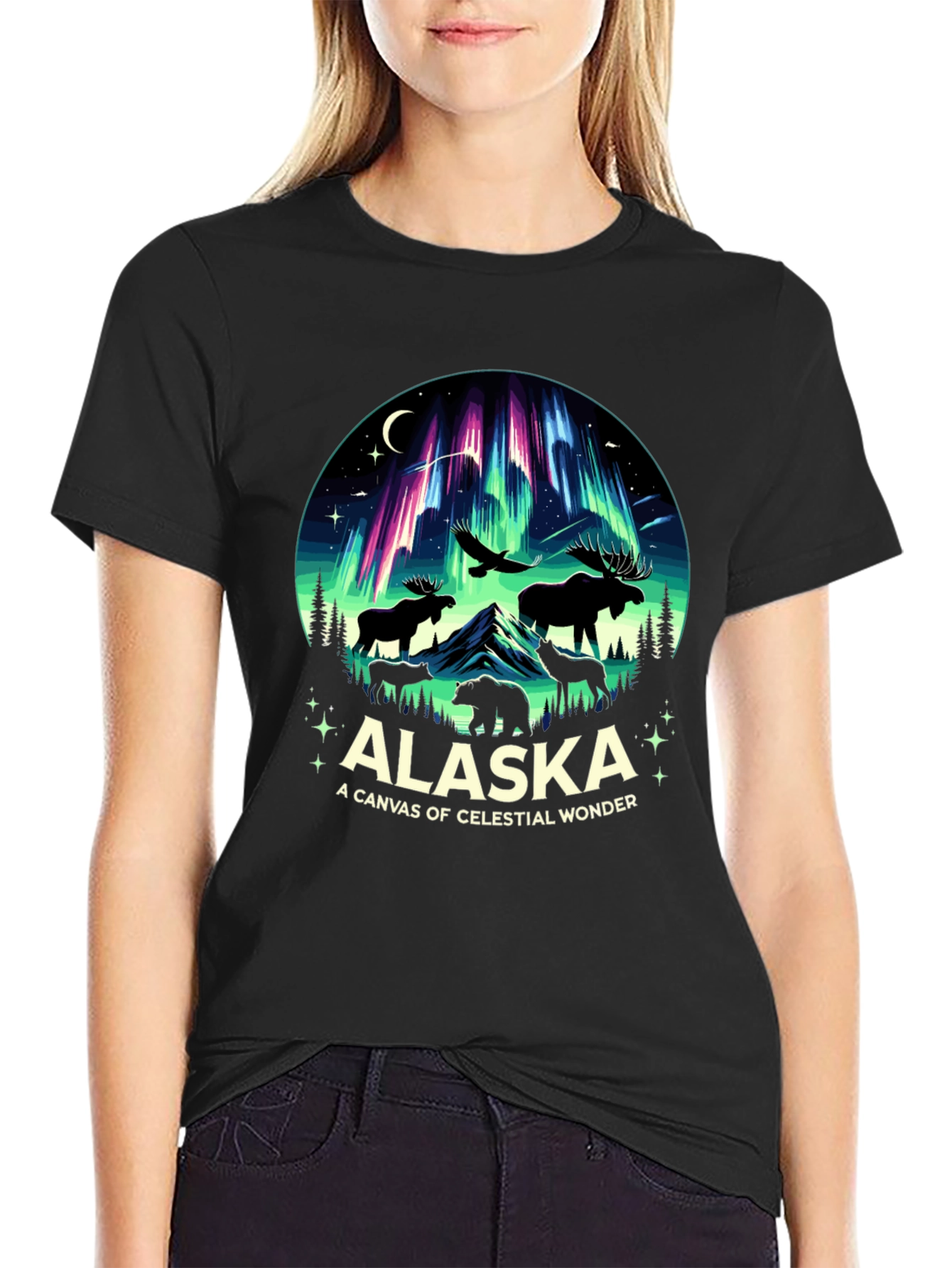 Alaska Celestial Wonder Graphic Tee
