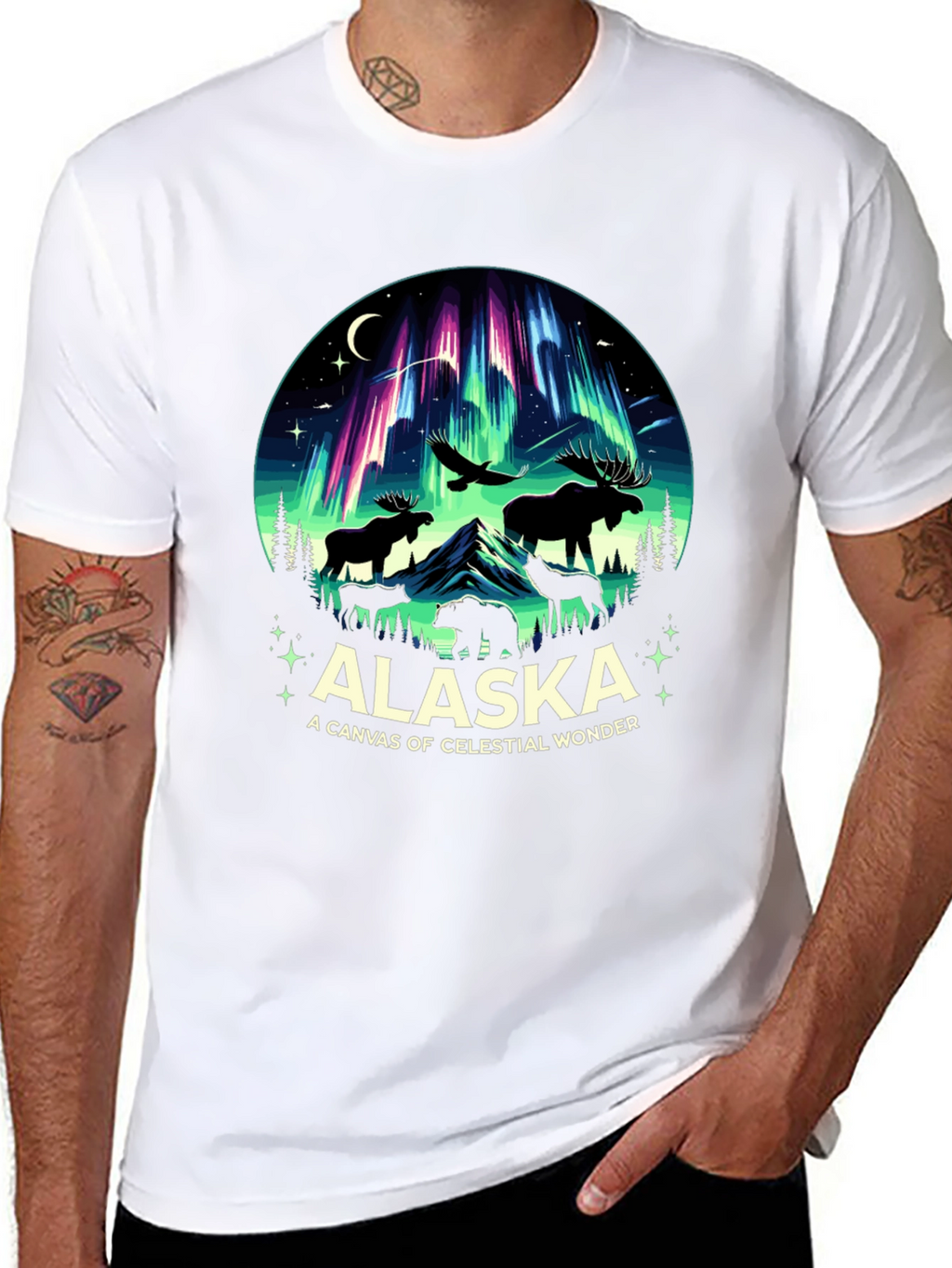 Alaska Celestial Wonder Graphic Tee