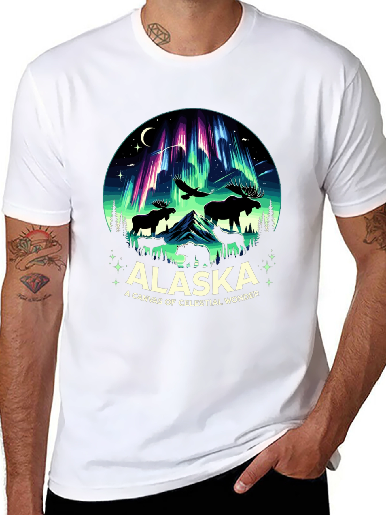 Alaska Celestial Wonder Graphic Tee