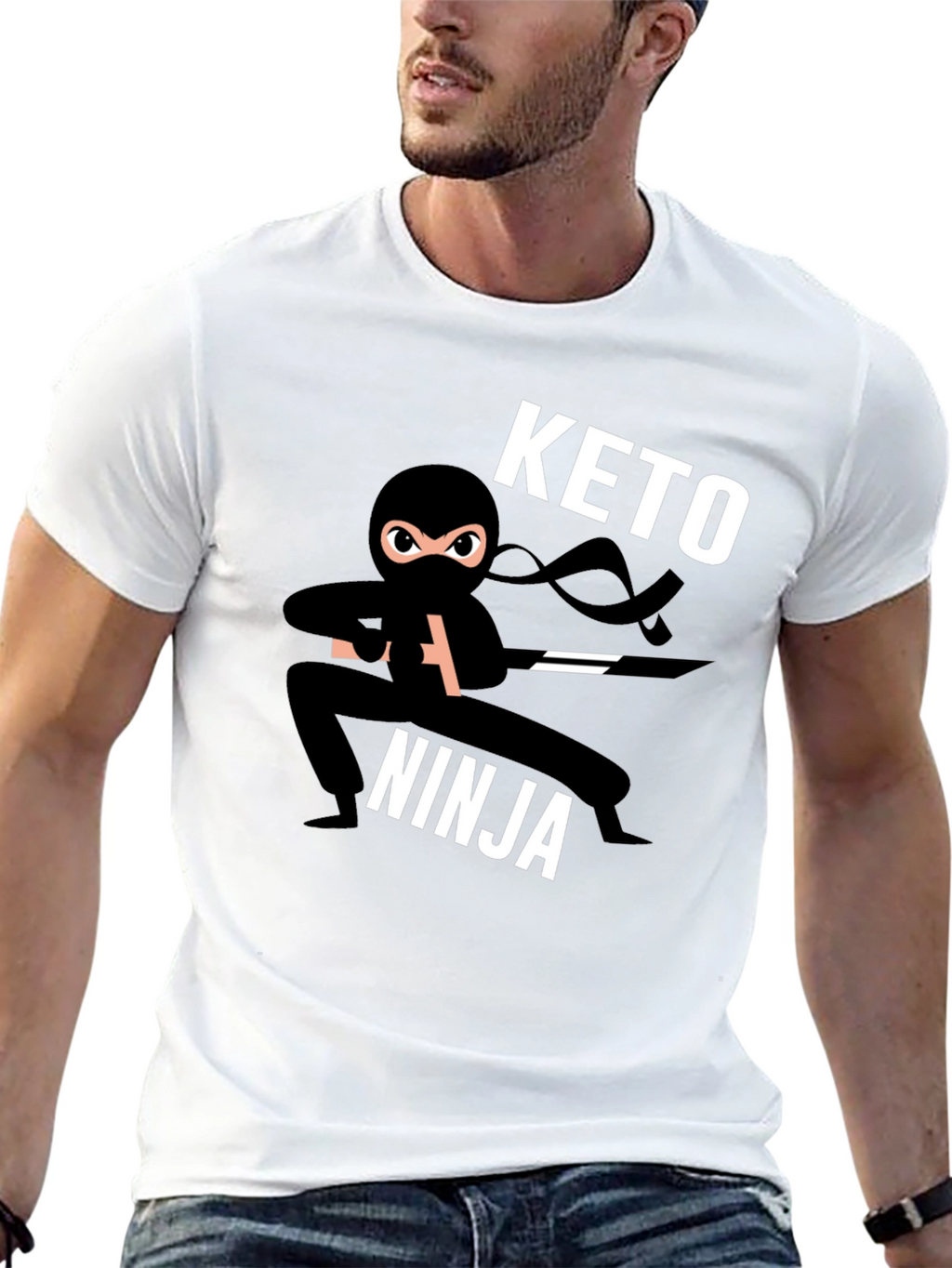 Keto Ninja Black T-Shirt - Mens Graphic Tee