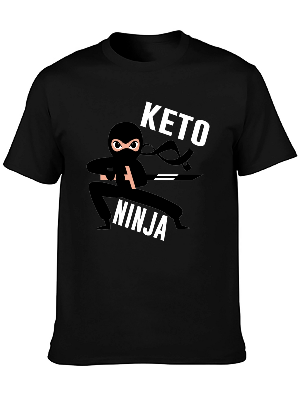 Keto Ninja Black T-Shirt - Mens Graphic Tee