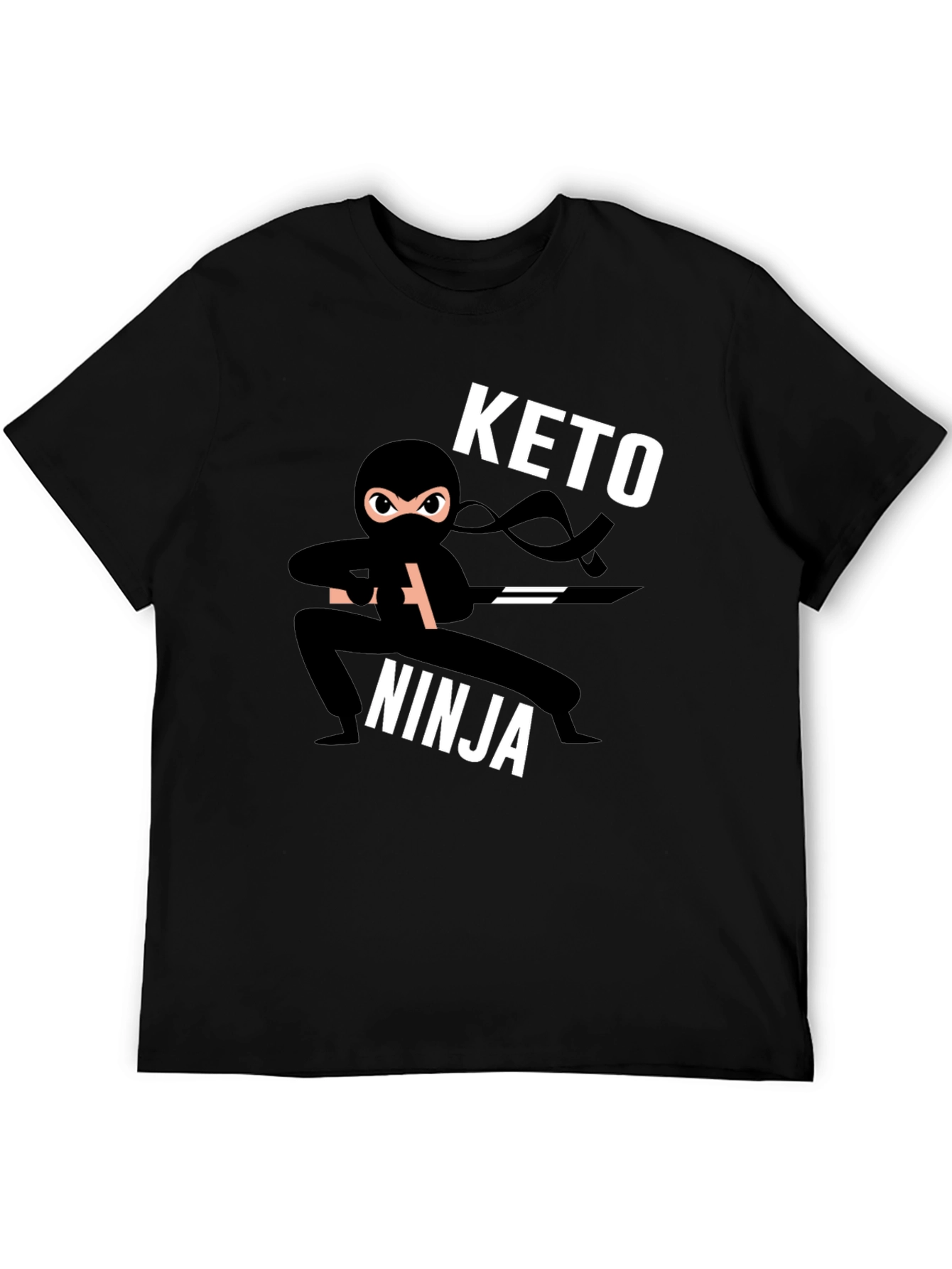 Keto Ninja Black T-Shirt - Mens Graphic Tee