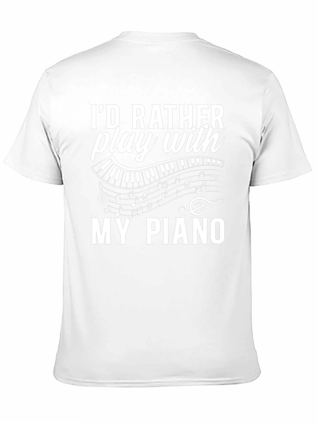 Id Rather Play My Piano Graphic Tee