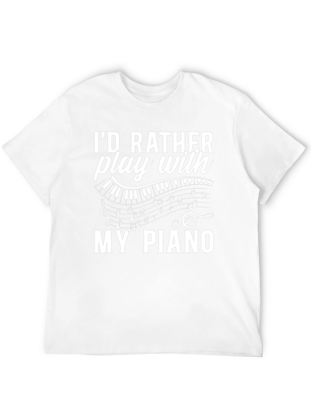 Id Rather Play My Piano Graphic Tee