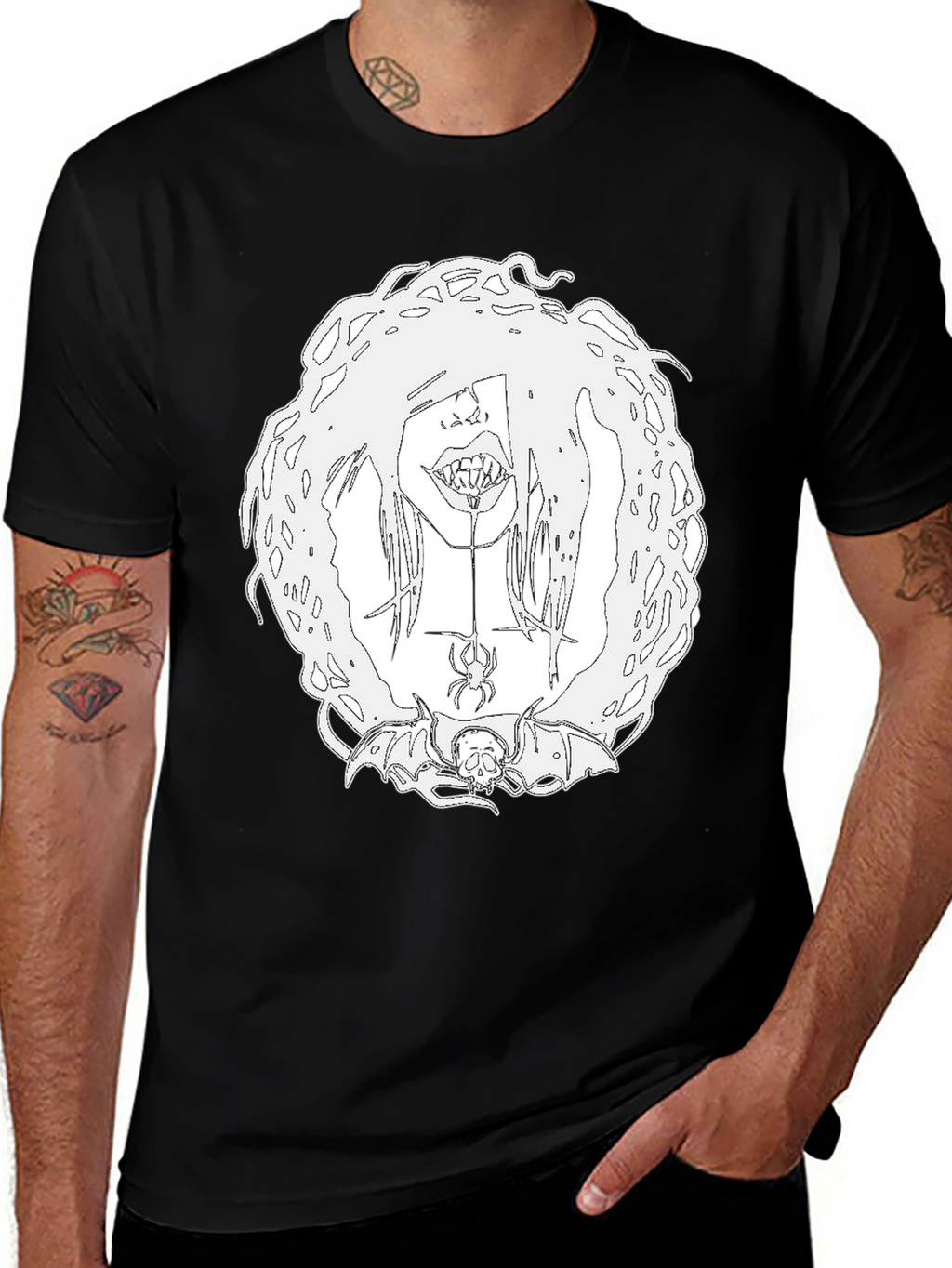 Creepy Cool Graphic Tee - Black Unisex T-Shirt