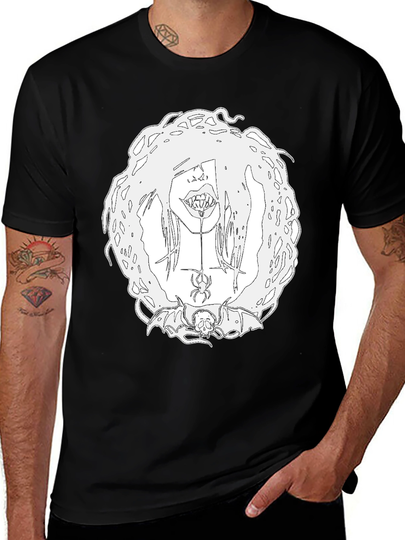 Creepy Cool Graphic Tee - Black Unisex T-Shirt