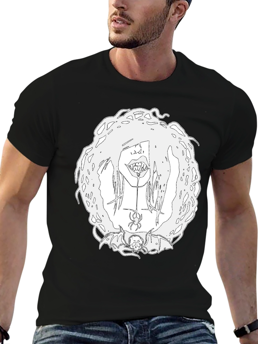 Creepy Cool Graphic Tee - Black Unisex T-Shirt
