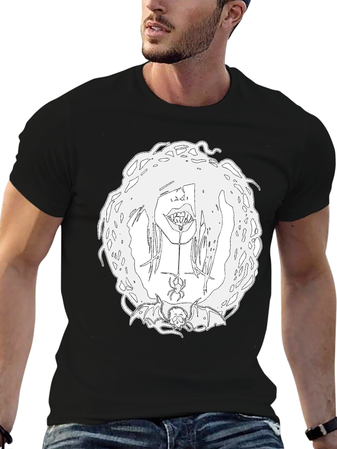Creepy Cool Graphic Tee - Black Unisex T-Shirt