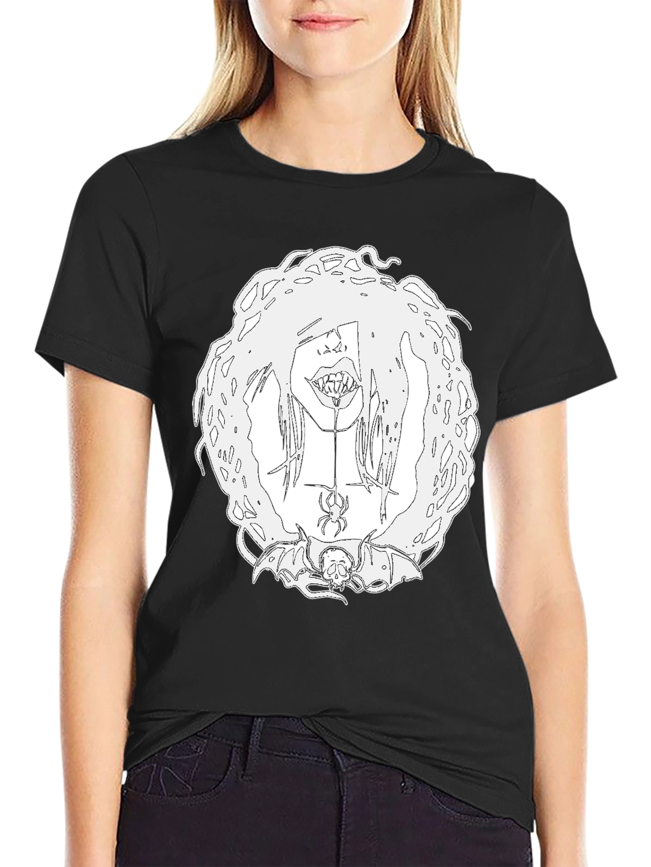Creepy Cool Graphic Tee - Black Unisex T-Shirt