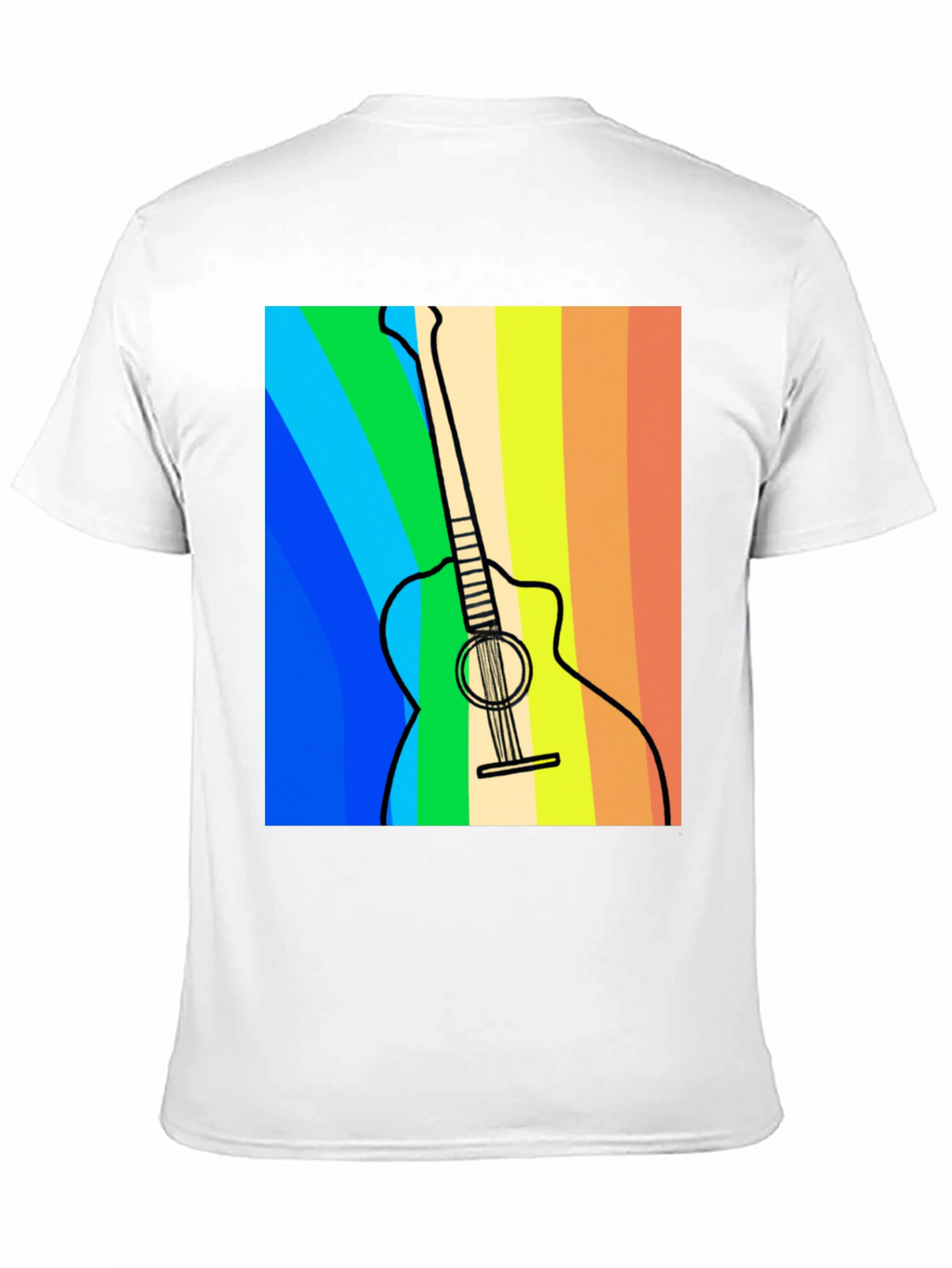 Rainbow Guitar Graphic Tee - Musical Style