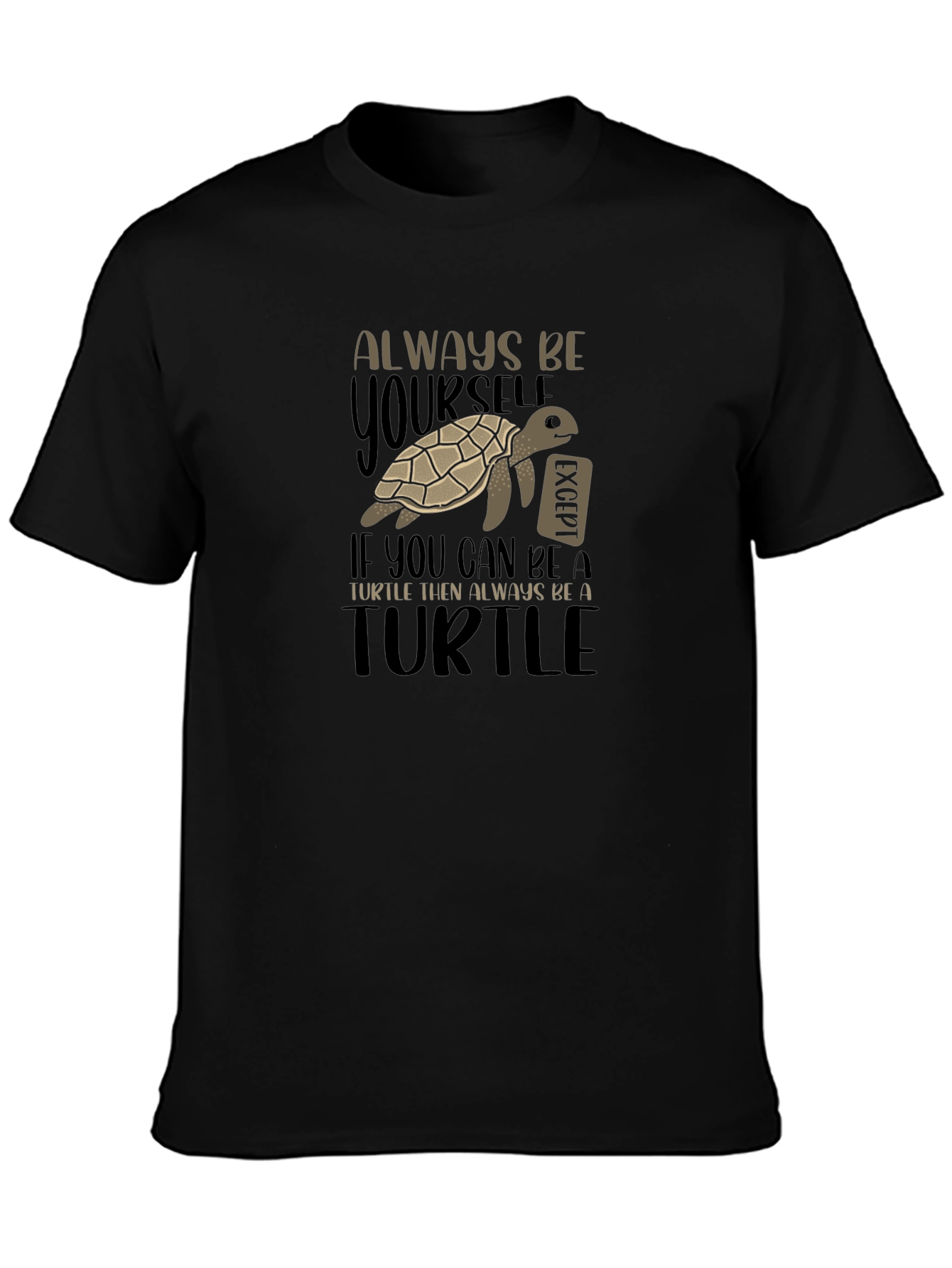 Always Be Yourself Turtle Graphic T-Shirt