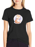 Cute Fox and Bunny Graphic T-Shirt