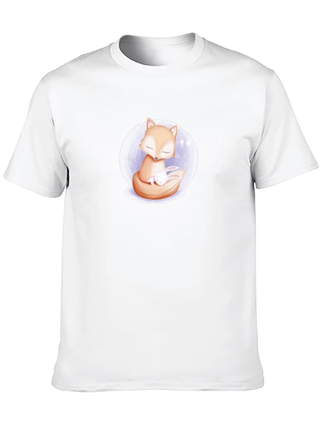 Cute Fox and Bunny Graphic T-Shirt