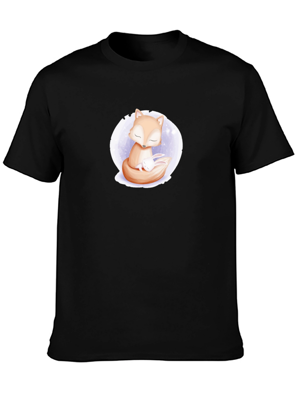 Cute Fox and Bunny Graphic T-Shirt