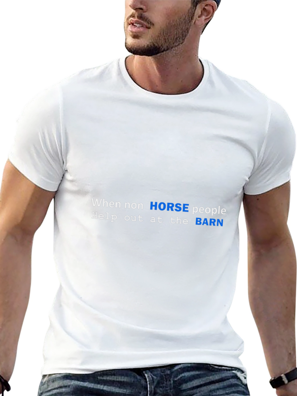 Horse People Barn Humor Black T-Shirt