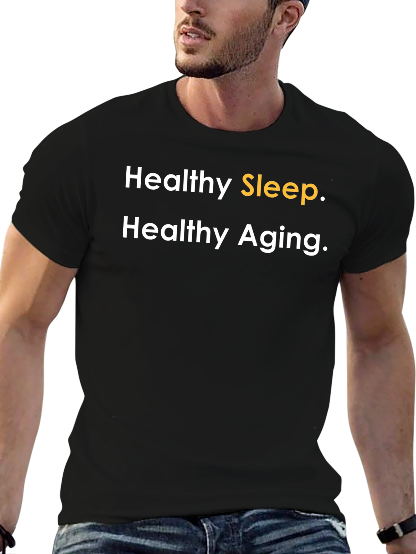 Healthy Sleep Healthy Aging Black T-Shirt