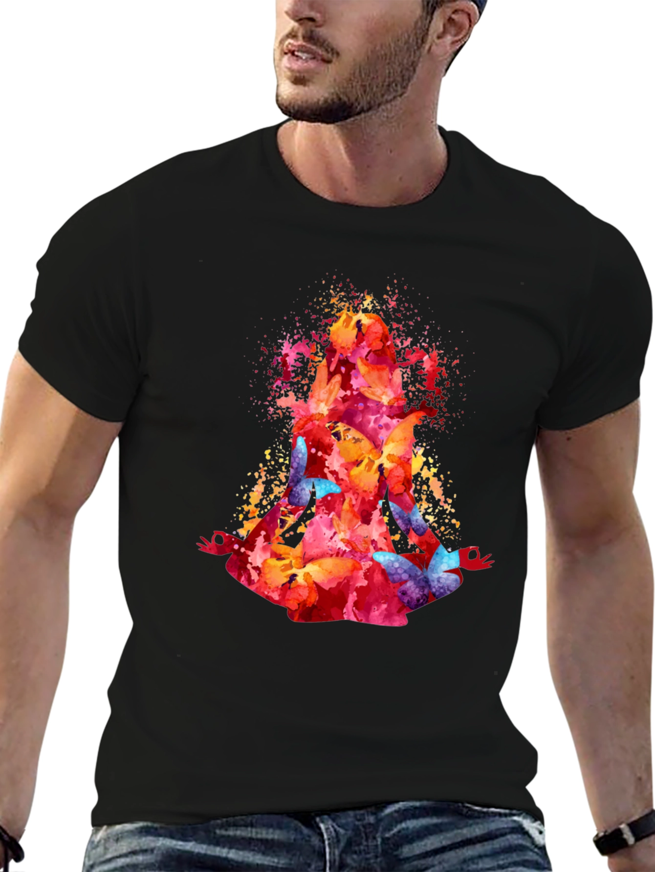 Watercolor Butterfly Meditation T-Shirt