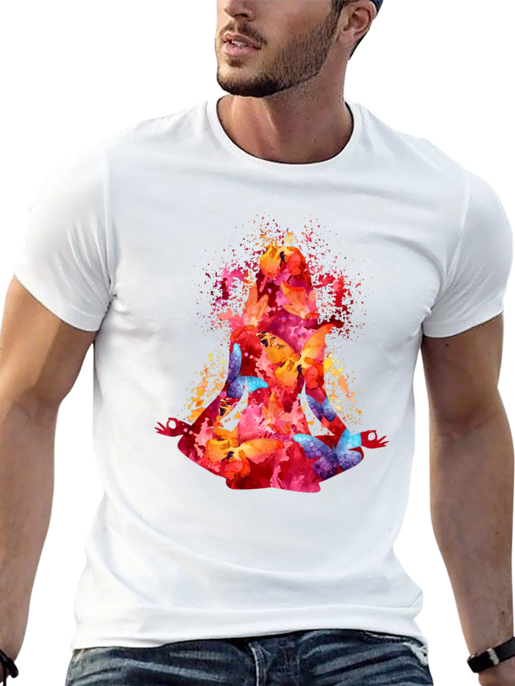 Watercolor Butterfly Meditation T-Shirt