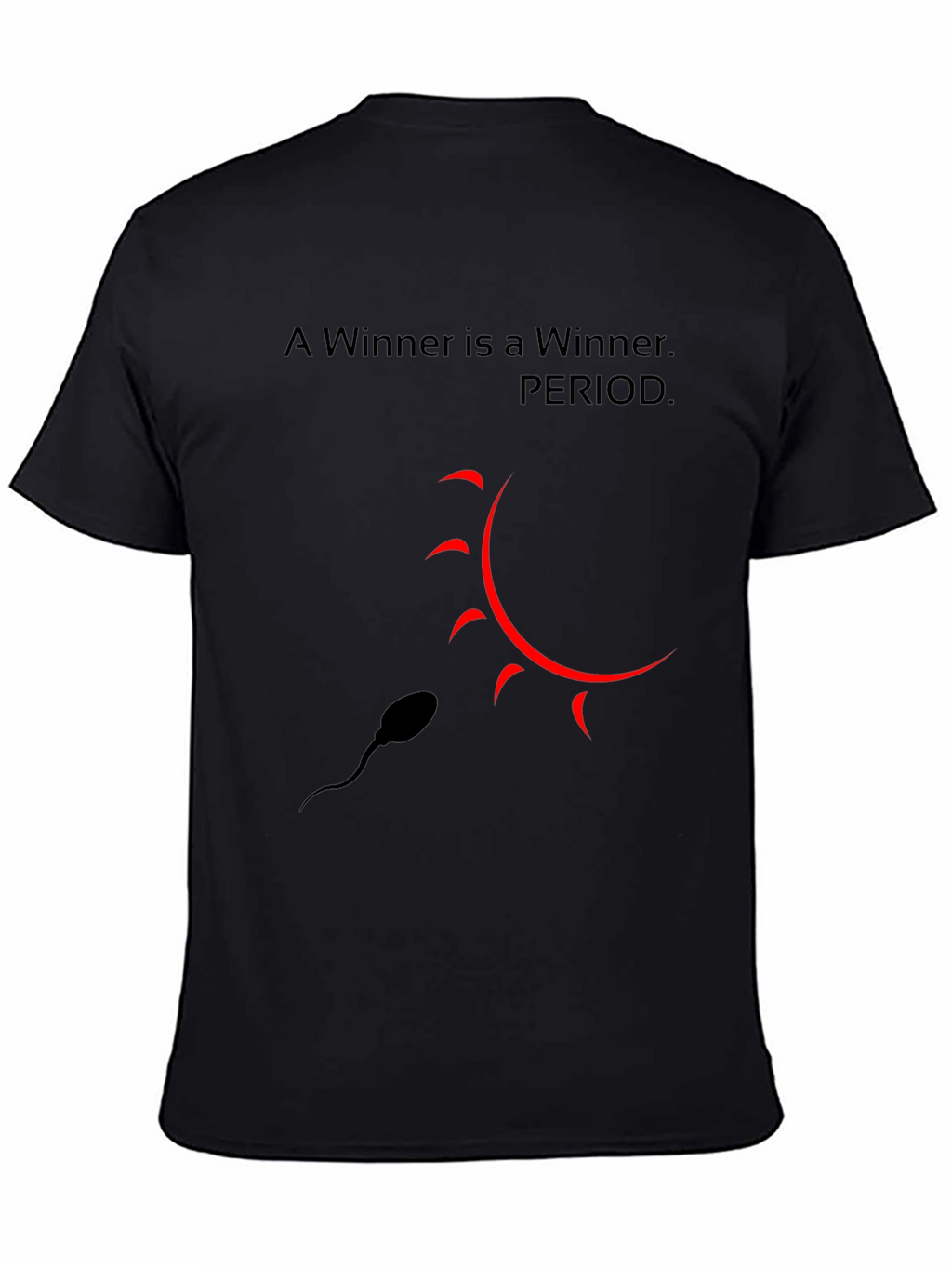 Winner T-Shirt - Black Crew Neck Tee