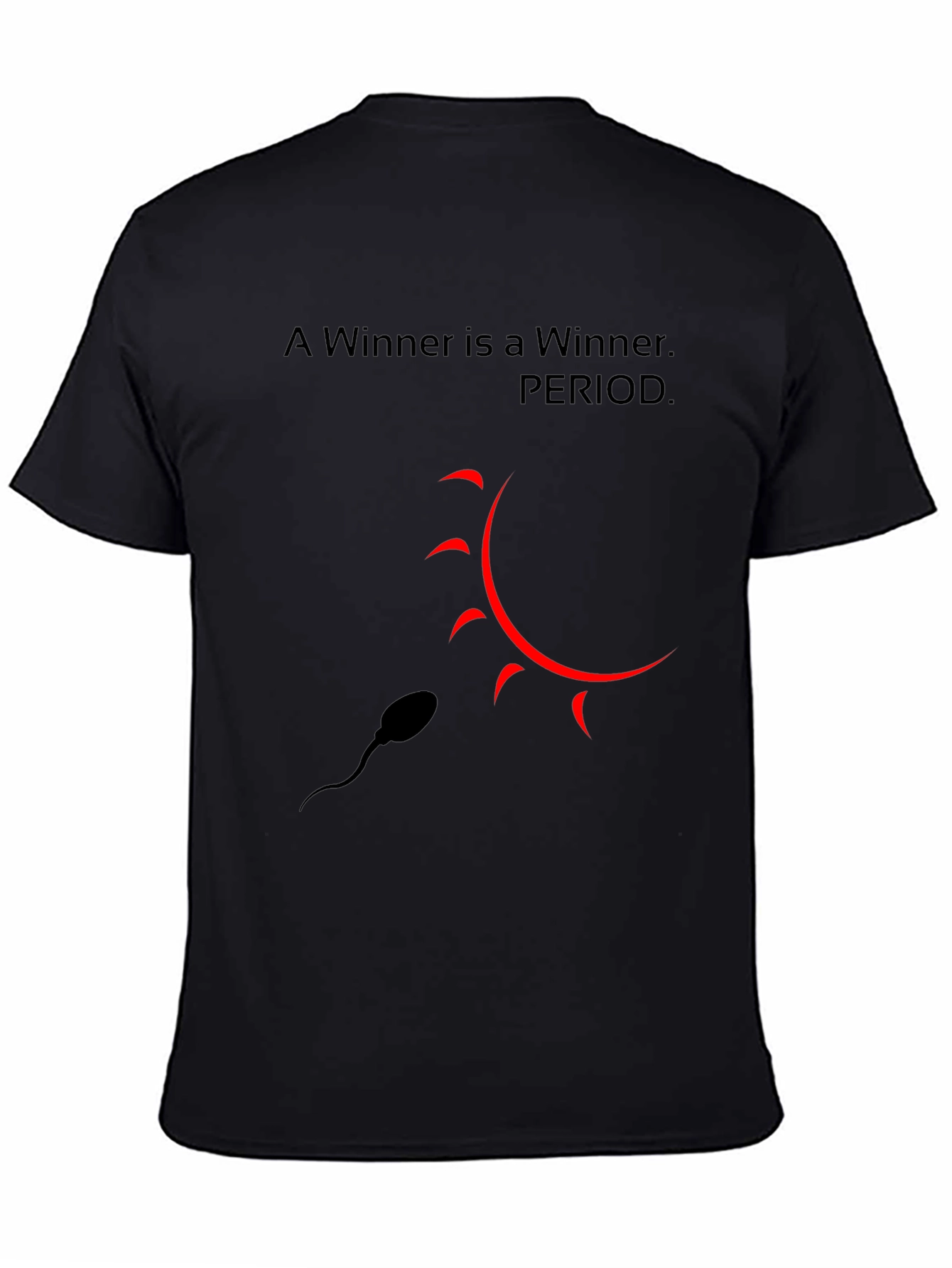 Winner T-Shirt - Black Crew Neck Tee
