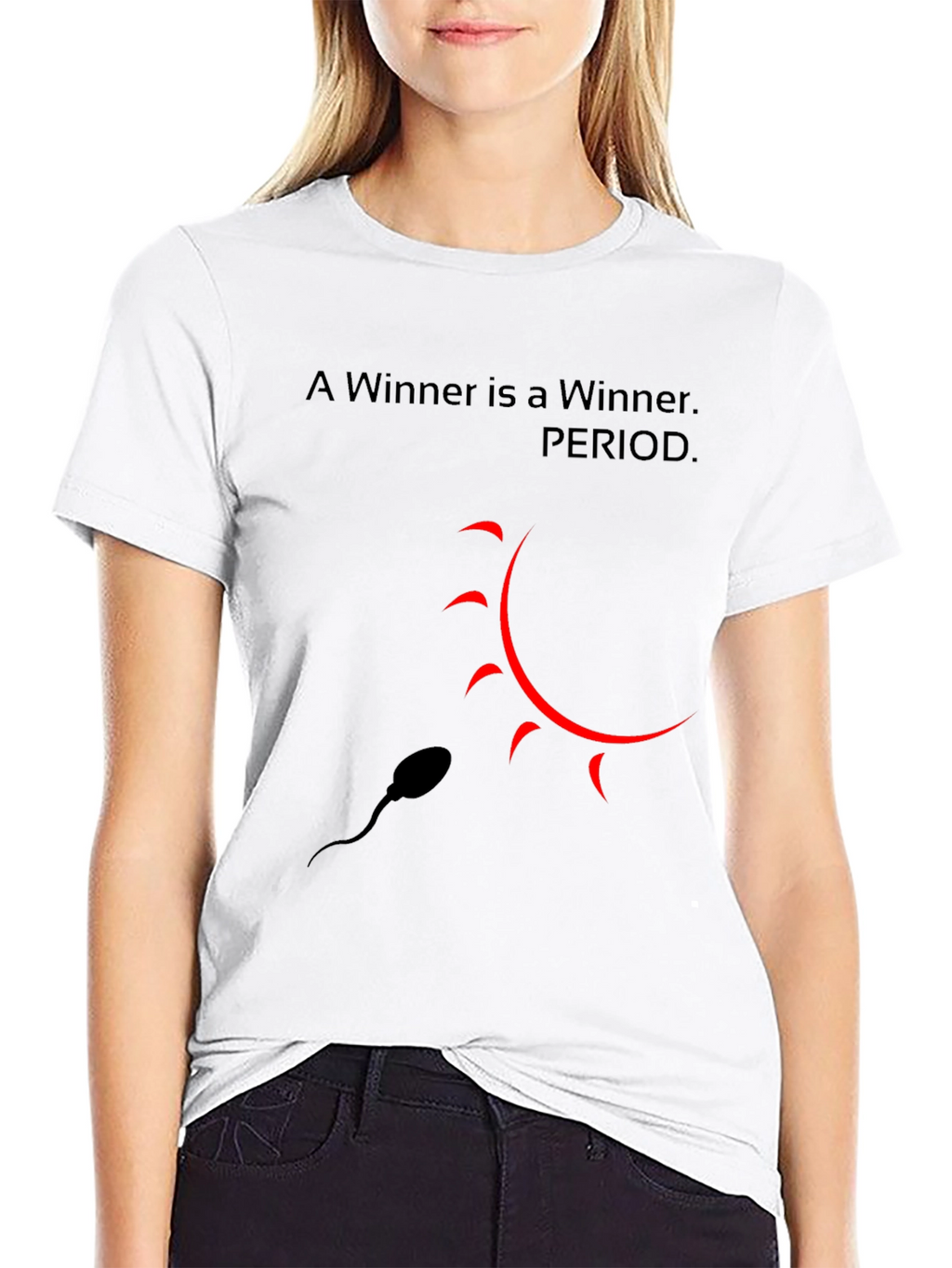 Winner T-Shirt - Black Crew Neck Tee