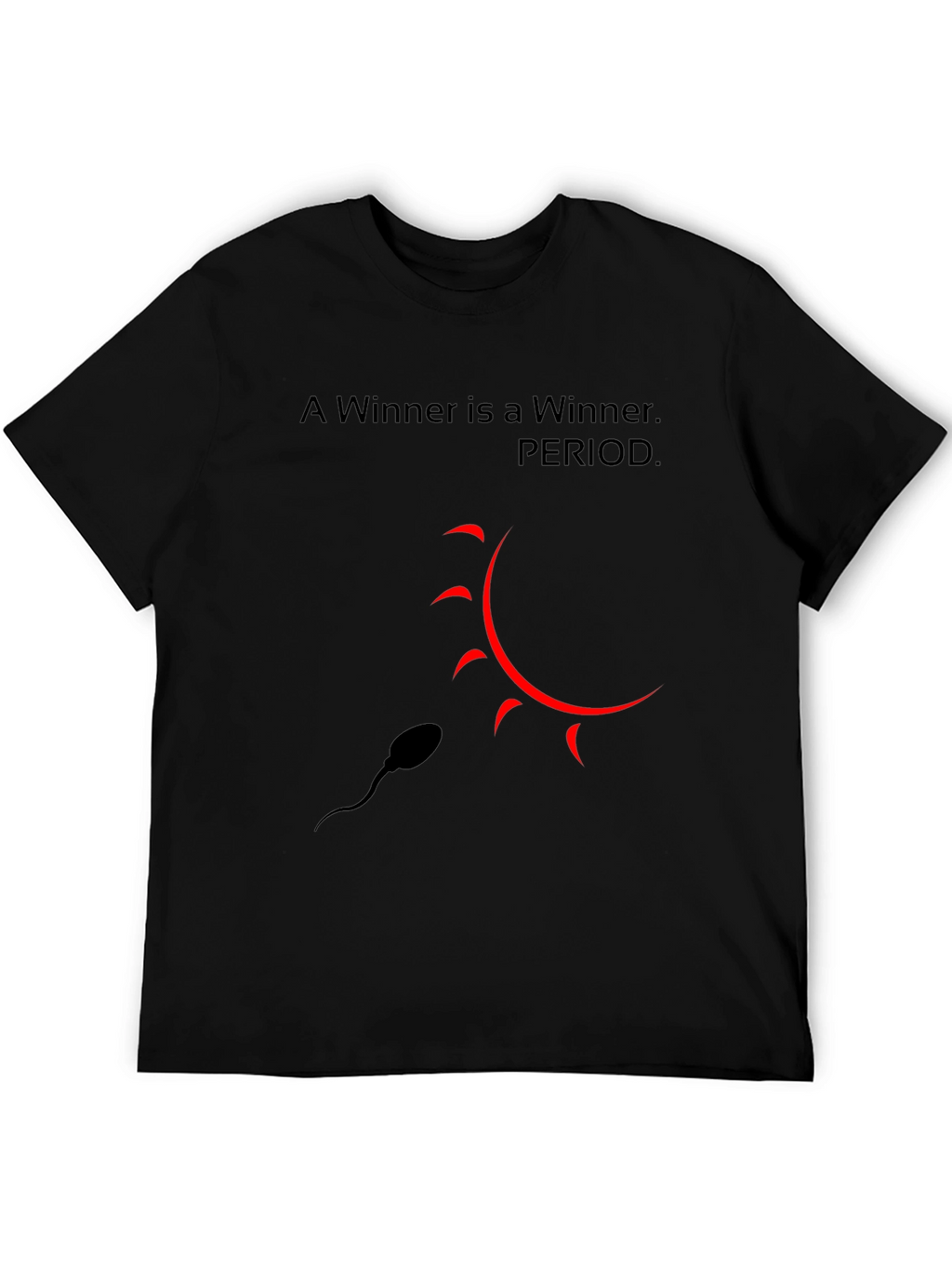 Winner T-Shirt - Black Crew Neck Tee