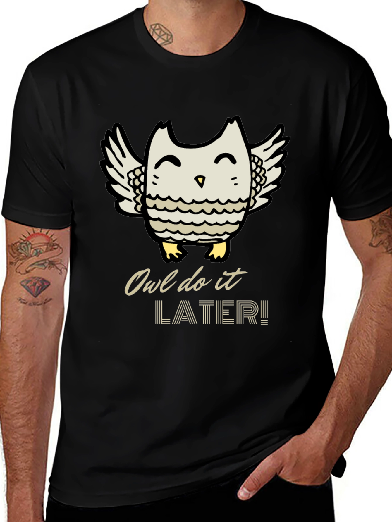 Owl Do It Later T-Shirt - Cute Graphic Tee