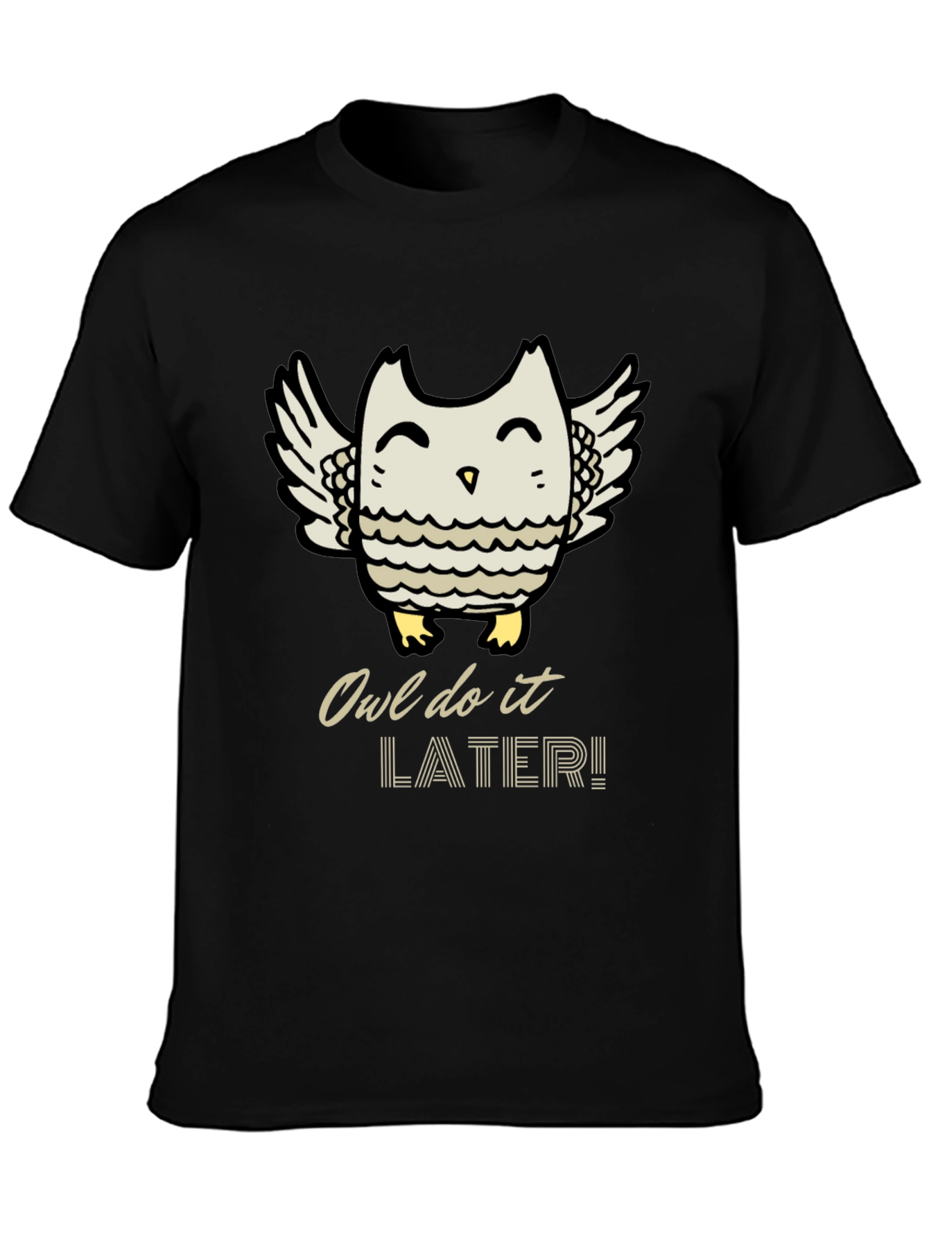 Owl Do It Later T-Shirt - Cute Graphic Tee