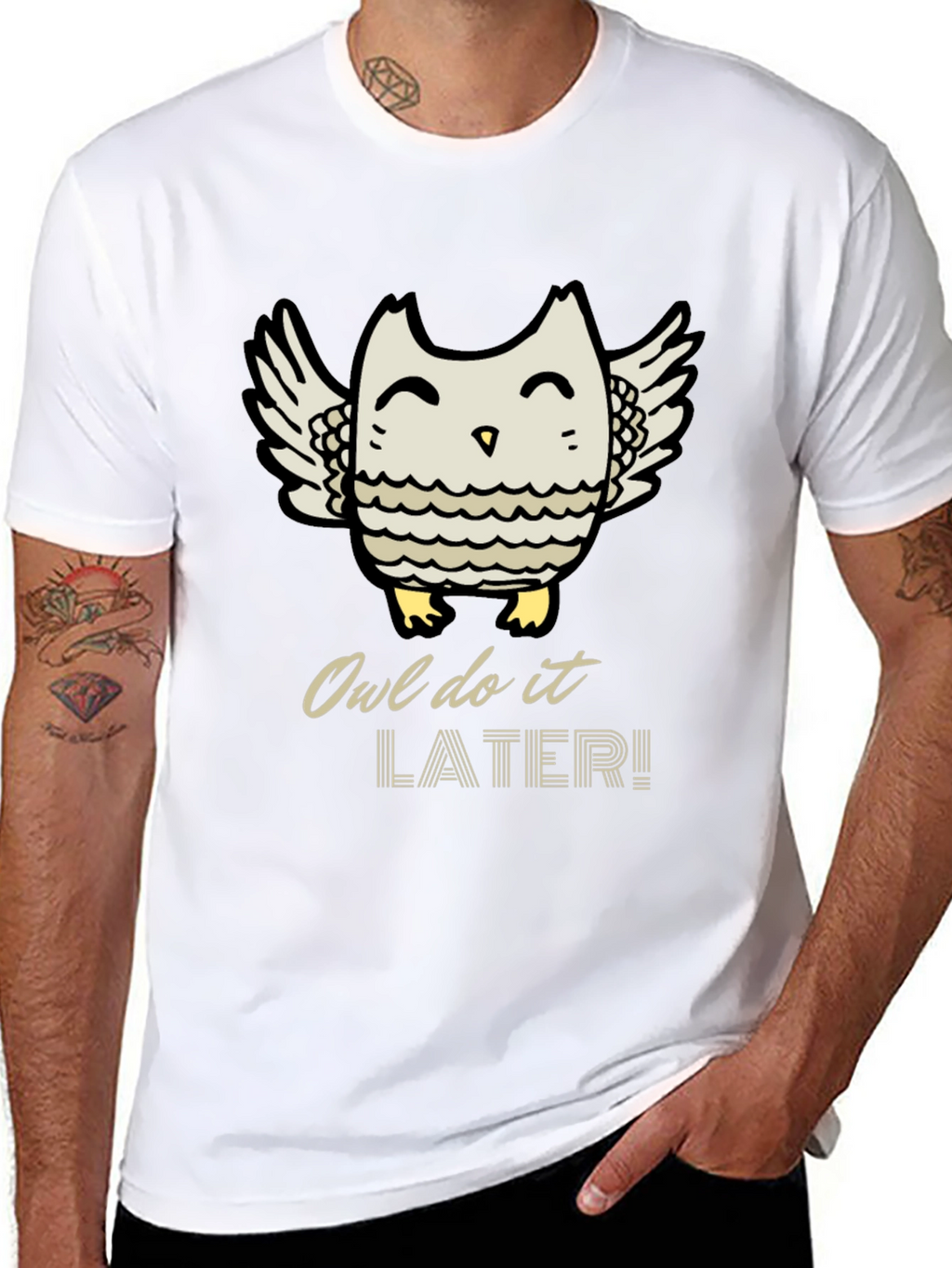 Owl Do It Later T-Shirt - Cute Graphic Tee