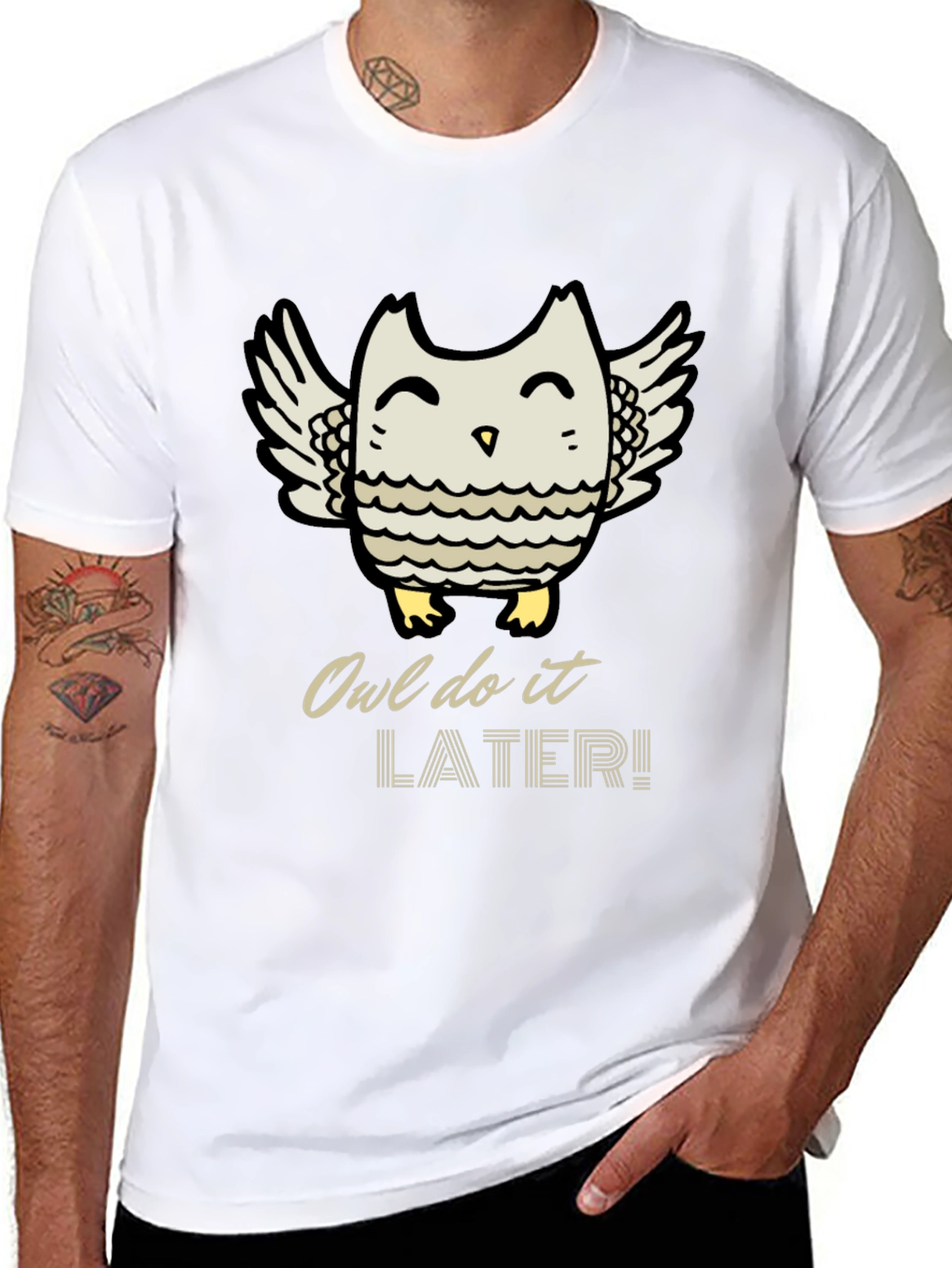 Owl Do It Later T-Shirt - Cute Graphic Tee
