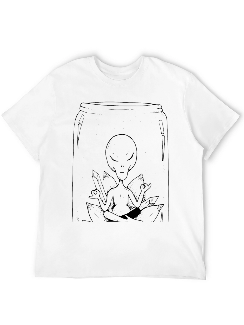 Alien Meditation Black T-Shirt
