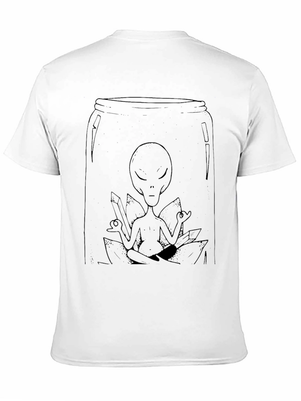 Alien Meditation Black T-Shirt