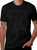 Alien Meditation Black T-Shirt