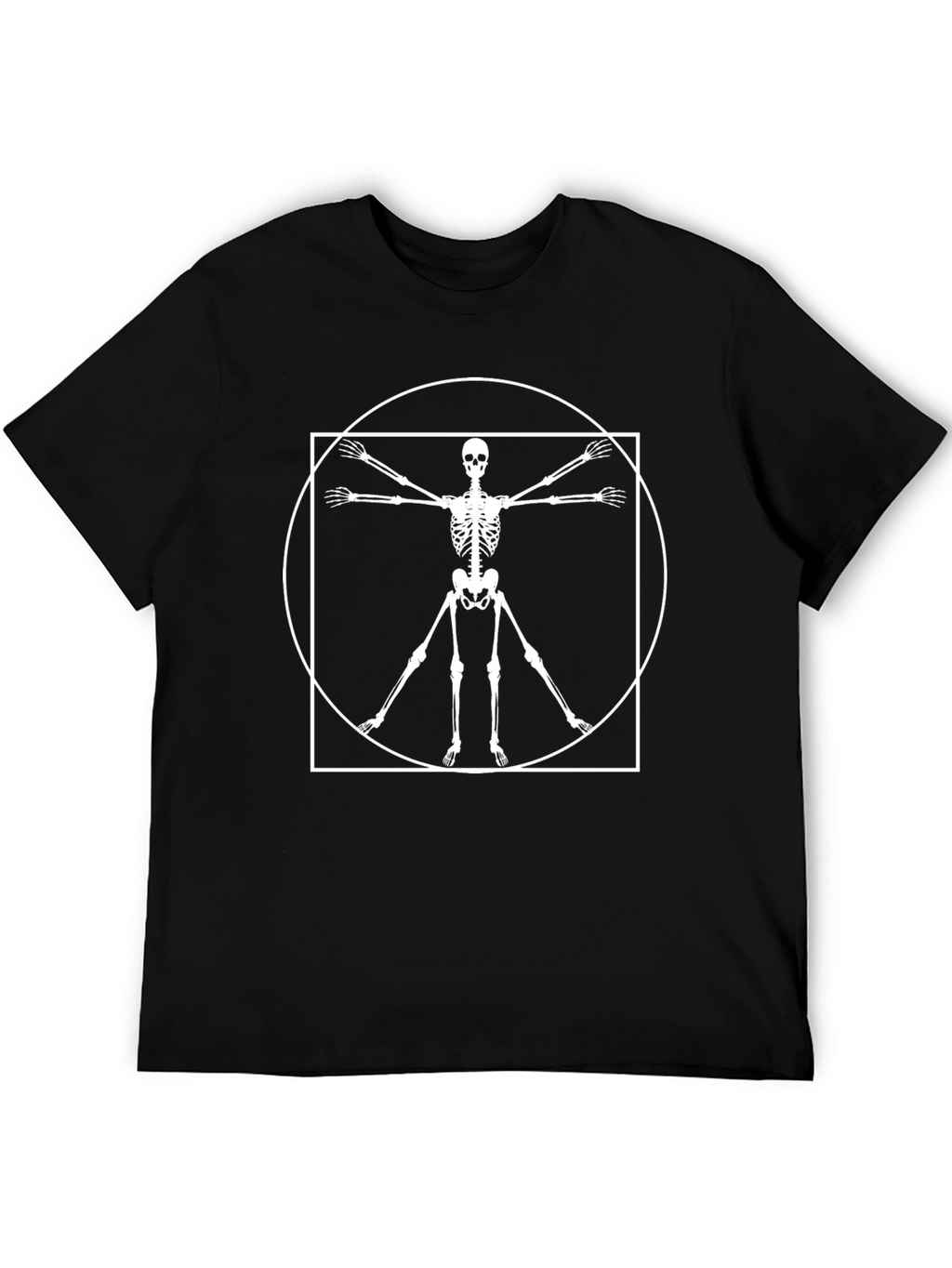 Vitruvian Skeleton Black T-Shirt