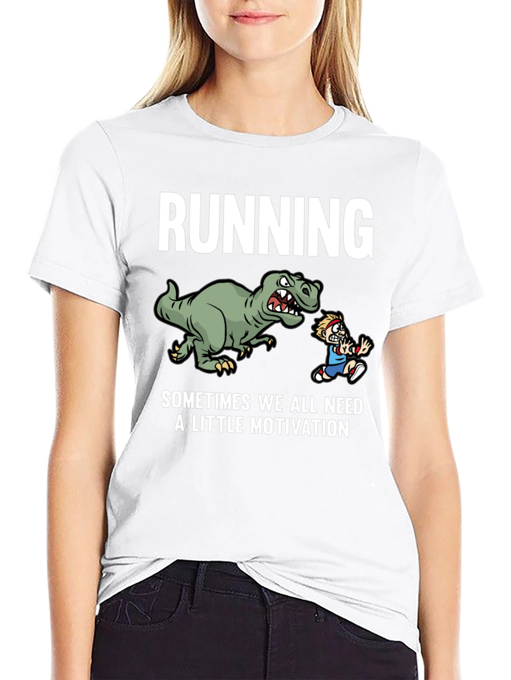 Running Dinosaur Motivation T-Shirt