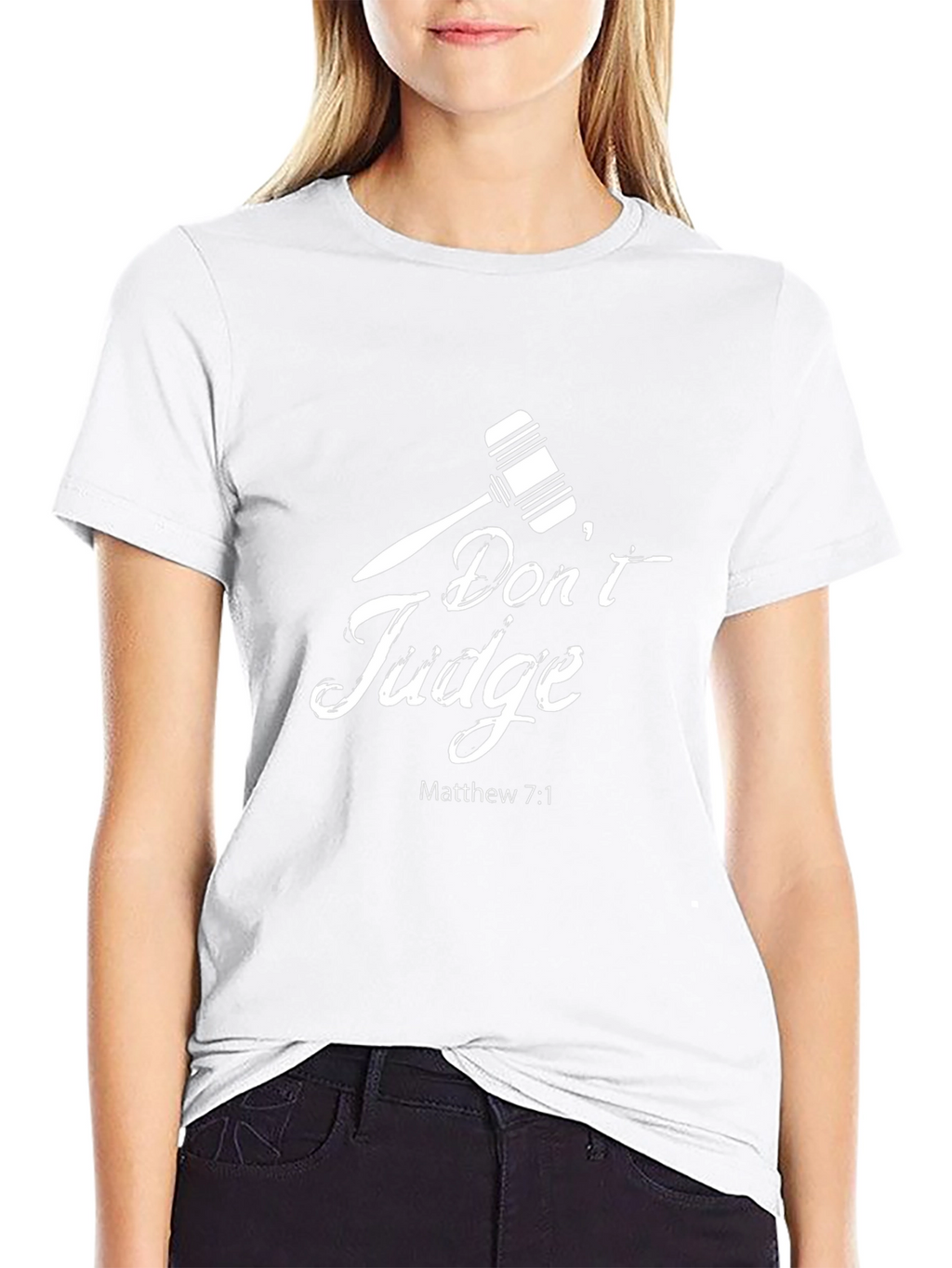 Dont Judge Matthew 7:1 Black Graphic T-Shirt