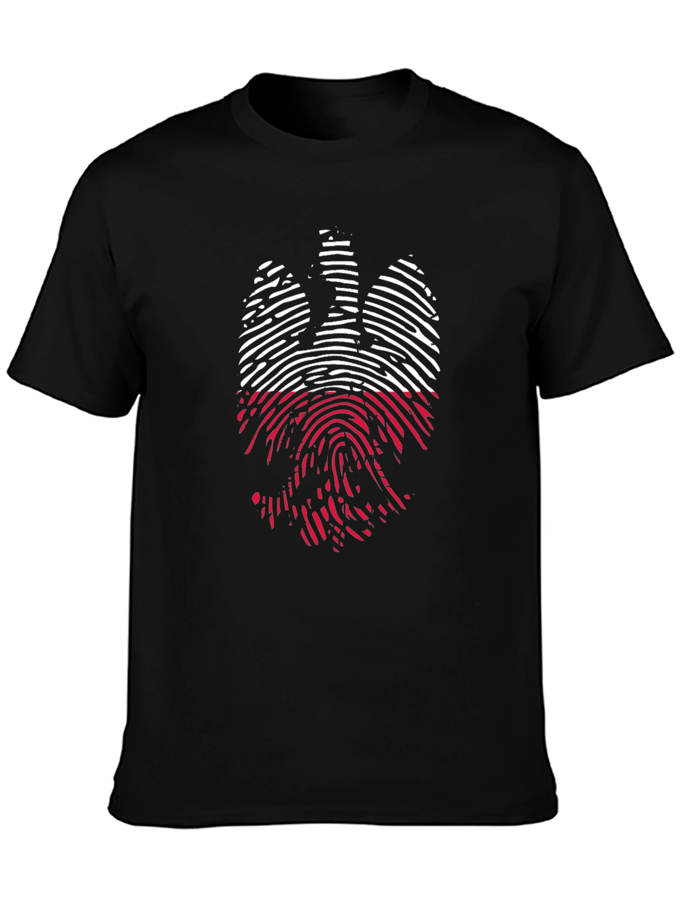 Poland Eagle Fingerprint T-Shirt - Black