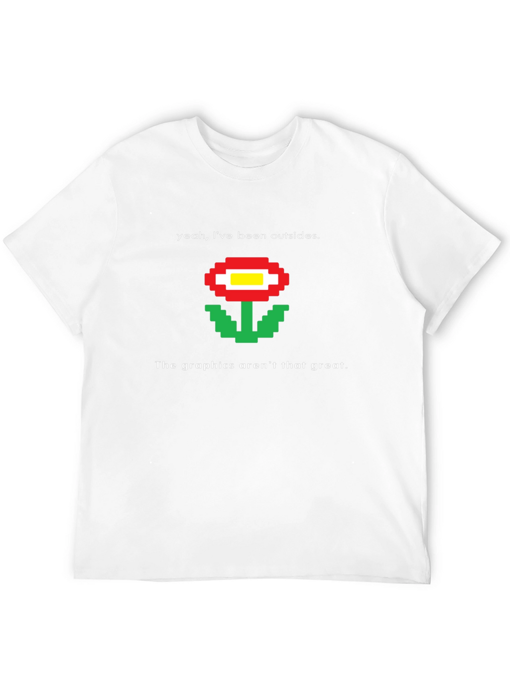 Retro Pixel Flower T-Shirt - Funny Gaming Tee
