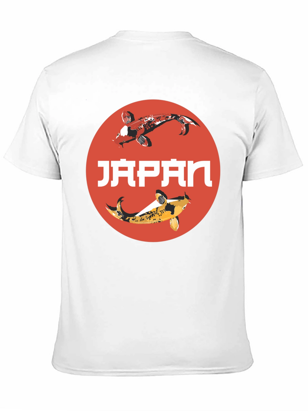 Japan Koi Fish Graphic T-Shirt - Black