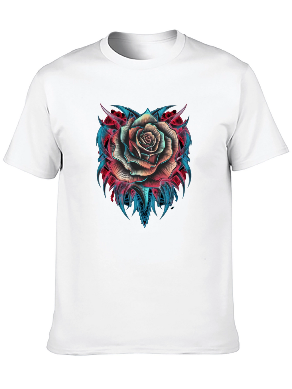 Rose Tattoo Graphic T-Shirt - Black