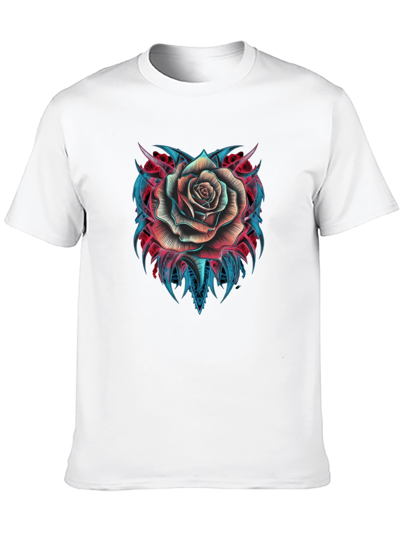 Rose Tattoo Graphic T-Shirt - Black