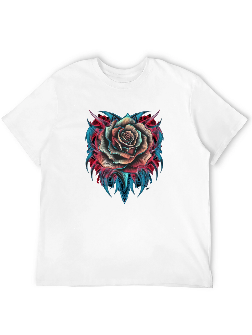 Rose Tattoo Graphic T-Shirt - Black