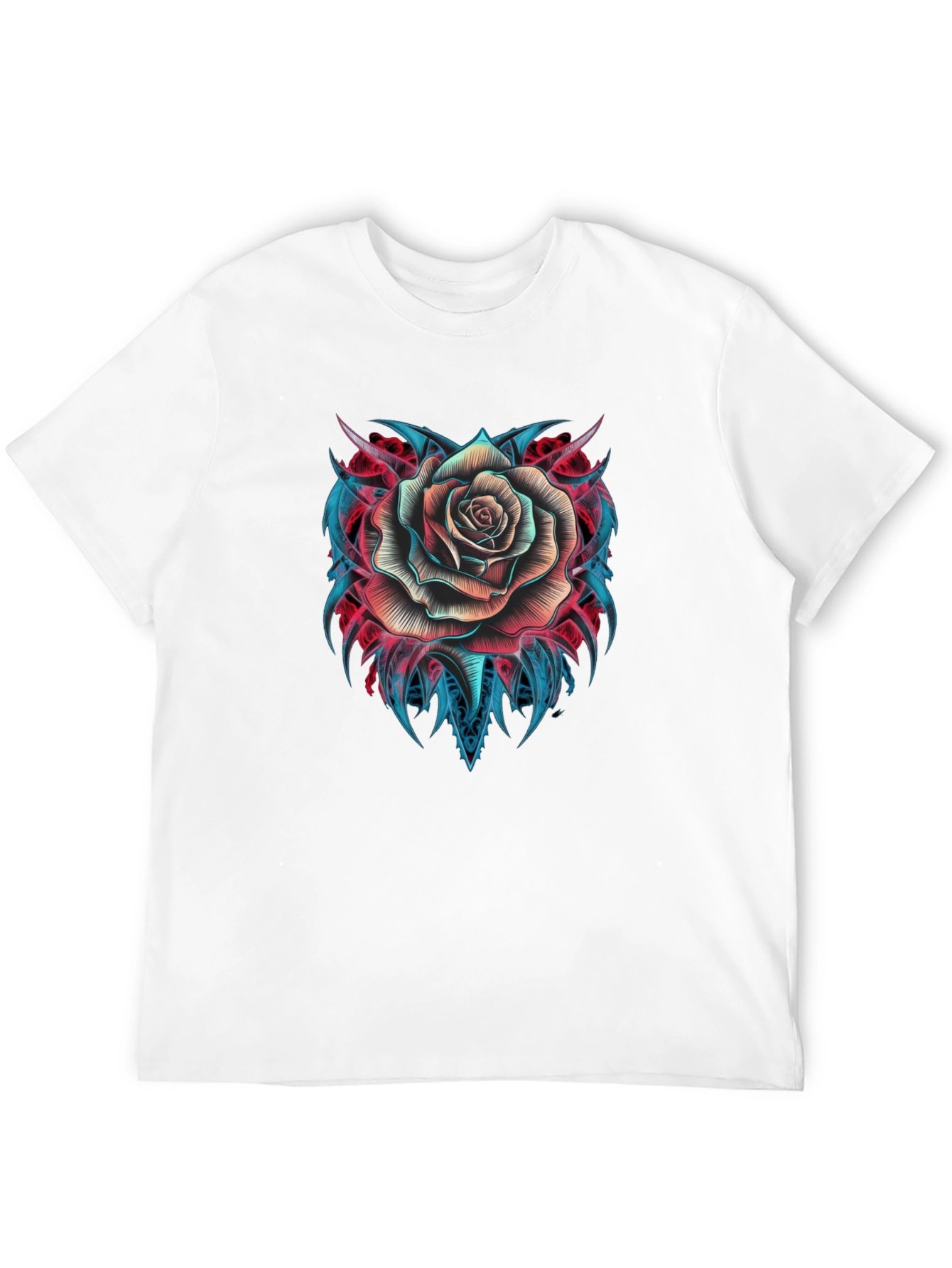 Rose Tattoo Graphic T-Shirt - Black