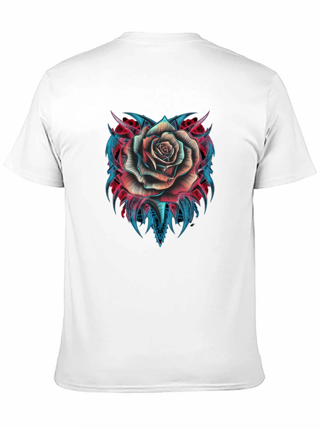 Rose Tattoo Graphic T-Shirt - Black