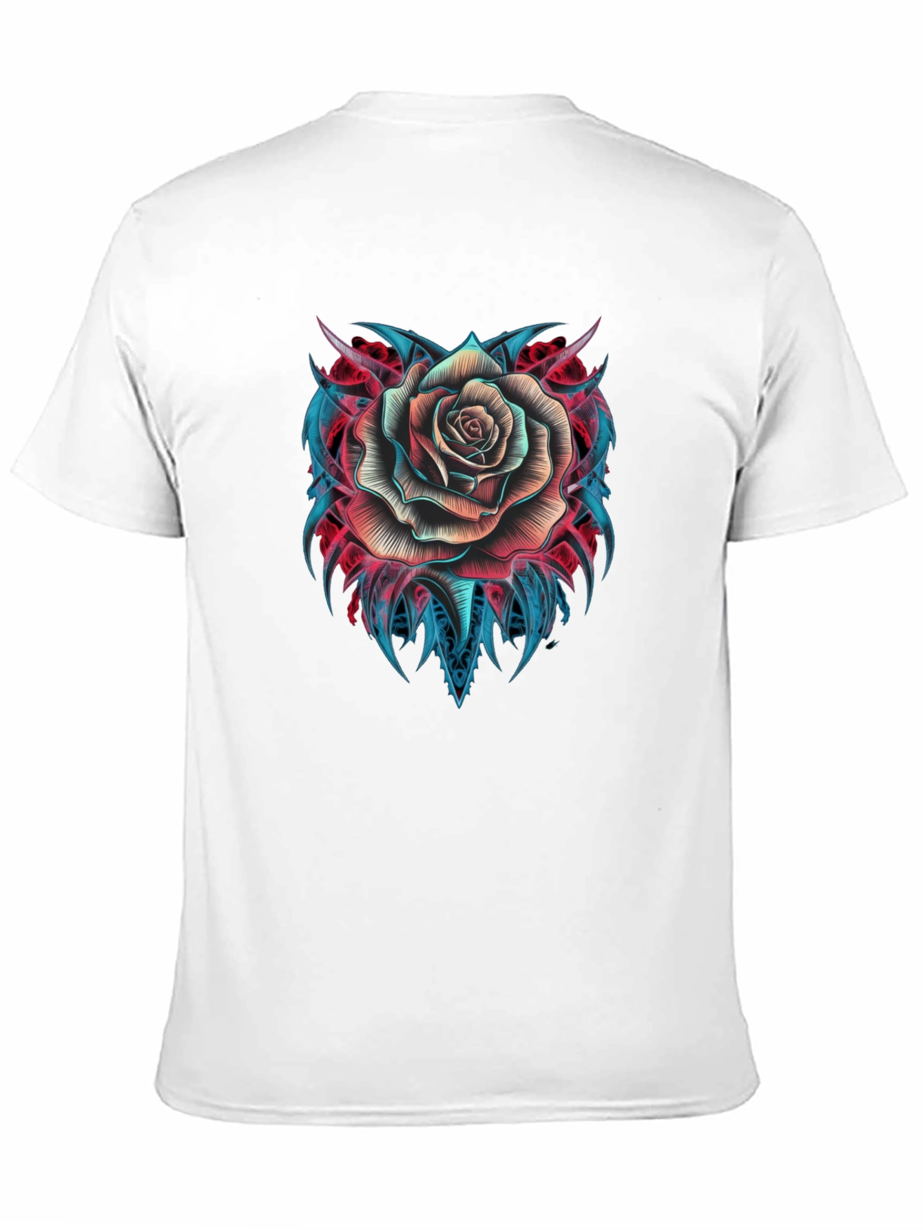 Rose Tattoo Graphic T-Shirt - Black