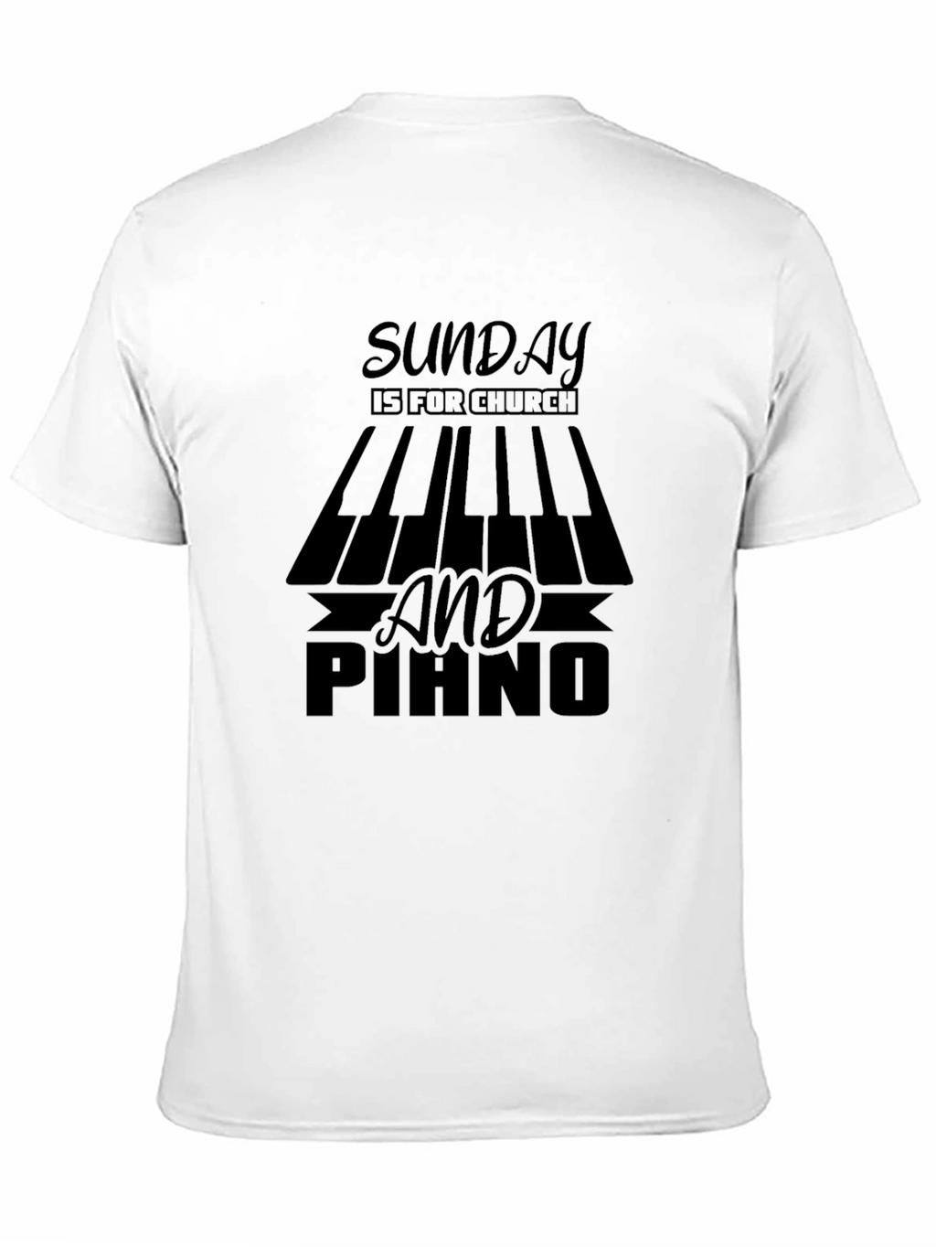 Sunday Church Piano Graphic T-Shirt