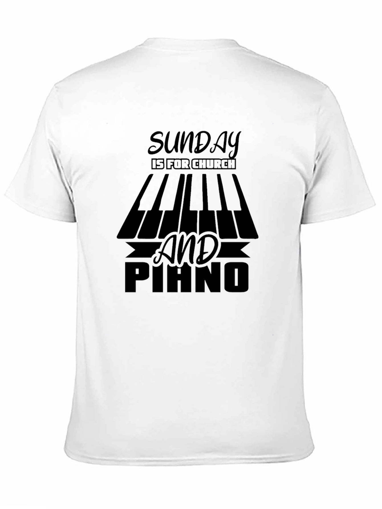 Sunday Church Piano Graphic T-Shirt