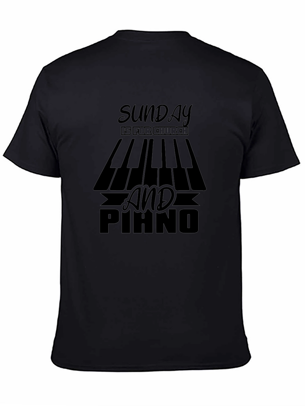 Sunday Church Piano Graphic T-Shirt